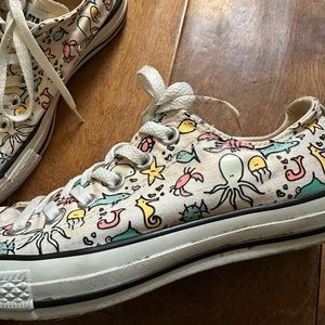 Converse Unisex Low Top Sneakers Special Edition Sea Creatures- from early 2000s